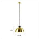 Modern geometric brass & black glass pendant light dining room