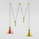 Modern geometric brass & black glass pendant light dining room