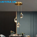 Modern geometric brass diamond crystal led chandelier dining room