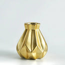 Modern geometric ceramic diamond vase set living room decor