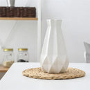 Modern geometric ceramic diamond vase set living room decor