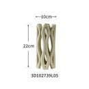 Modern geometric ceramic spiral vase set living room decor
