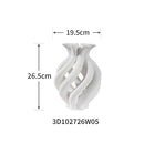Modern geometric ceramic spiral vase set living room decor