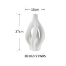 Modern geometric ceramic spiral vase set living room decor