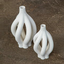 Modern geometric ceramic spiral vase set living room decor