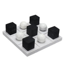 Modern geometric chess ornament set black & white living room decor