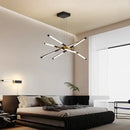 Modern geometric chrome & gold dimmable led ceiling light dining room