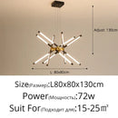 Modern geometric chrome & gold dimmable led ceiling light dining room