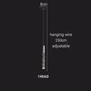 Modern geometric crystal chrome led chandelier living room pendant light