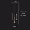 Modern geometric crystal chrome led chandelier living room pendant light