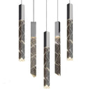 Modern geometric crystal glass led pendant light for living room