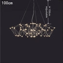 Modern geometric cube light pendant – dining room led chandelier