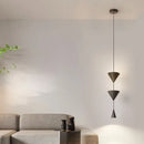 DecorBites™ Cone Long LED Pendant Chandelier for Modern Bedroom, White/Black Variant