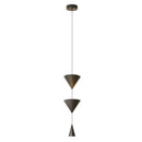DecorBites™ Cone Long LED Pendant Chandelier for Modern Bedroom, White/Black Variant