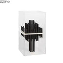 Modern geometric display box gold metal sculpture living room decor