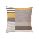 Modern geometric embroidery pillow cover yellow & gray living room