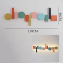 Modern geometric flush mount colorful wall sconce bedroom light