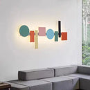 Modern geometric flush mount colorful wall sconce bedroom light