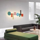 Modern geometric flush mount colorful wall sconce bedroom light