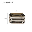 Modern geometric fringe chrome tissue box living room desktop holder
