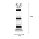 Modern geometric glass candle holder set dining room block design