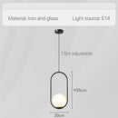 Modern geometric glass pendant lights for bedroom bedside