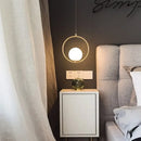 Modern geometric glass pendant lights for bedroom bedside
