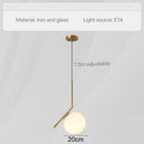 Modern geometric glass pendant lights for bedroom bedside