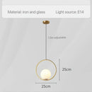 Modern geometric glass pendant lights for bedroom bedside