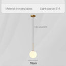 Modern geometric glass pendant lights for bedroom bedside