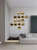 Modern geometric glossy gold led wall sconces living room art decor