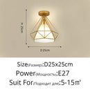 Modern geometric gold & black crystal glass led chandelier living room