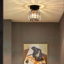 Modern geometric gold & black crystal glass led chandelier living room