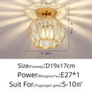 Modern geometric gold & black crystal glass led chandelier living room