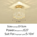 Modern geometric gold & black crystal glass led chandelier living room