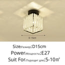 Modern geometric gold & black crystal glass led chandelier living room
