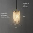 Modern geometric gold & clear crystal led ceiling chandelier bedroom
