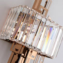 Modern geometric gold crystal wall lamp bedroom sconce