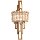 Modern geometric gold crystal wall lamp bedroom sconce