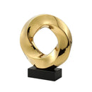 Modern geometric gold hollowed sculpture living room decor