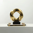 Modern geometric gold hollowed sculpture living room decor