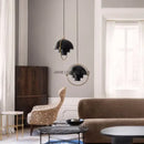 Modern geometric gold iron deformable pendant lamp for living room