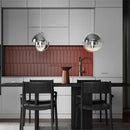 Modern geometric gold iron deformable pendant lamp for living room