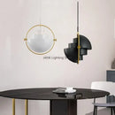 Modern geometric gold iron deformable pendant lamp for living room