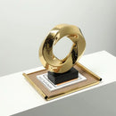 Modern geometric gold ring hollow sculpture living room decor