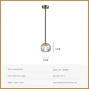 Modern geometric gold & silver crystal led pendant lights dining room