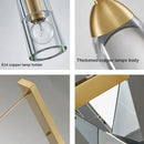 Modern geometric gold & silver crystal led pendant lights dining room