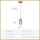Modern geometric gold & silver crystal led pendant lights dining room