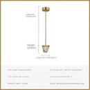 Modern geometric gold & silver crystal led pendant lights dining room