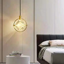 Modern geometric gold & silver crystal led pendant lights dining room